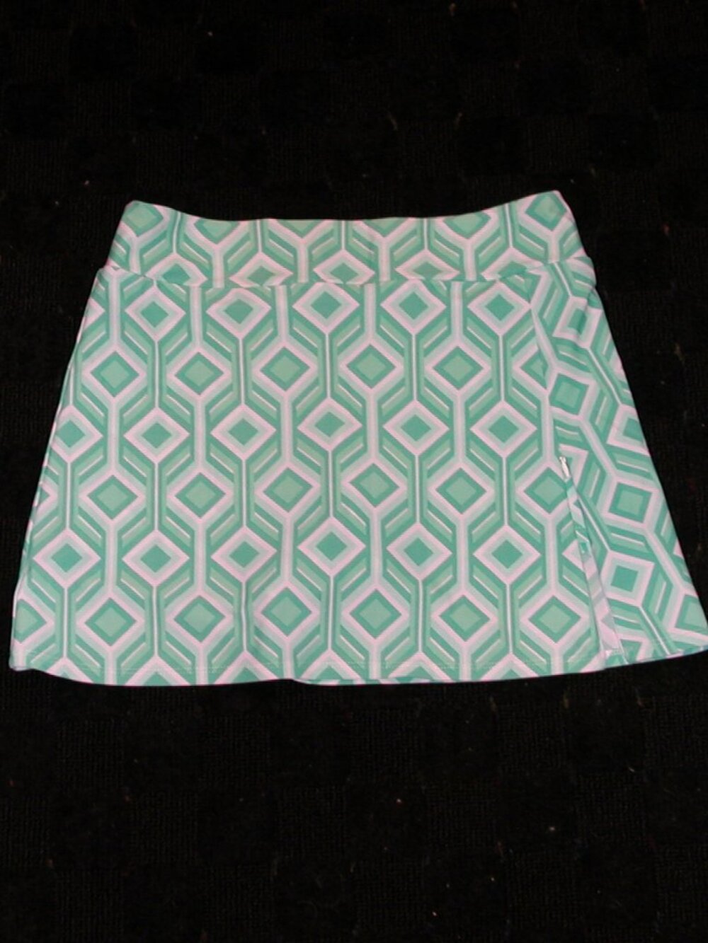 Jude Connally Mint Turquoise Geometric Pattern Skort Women's Size Small NWOT